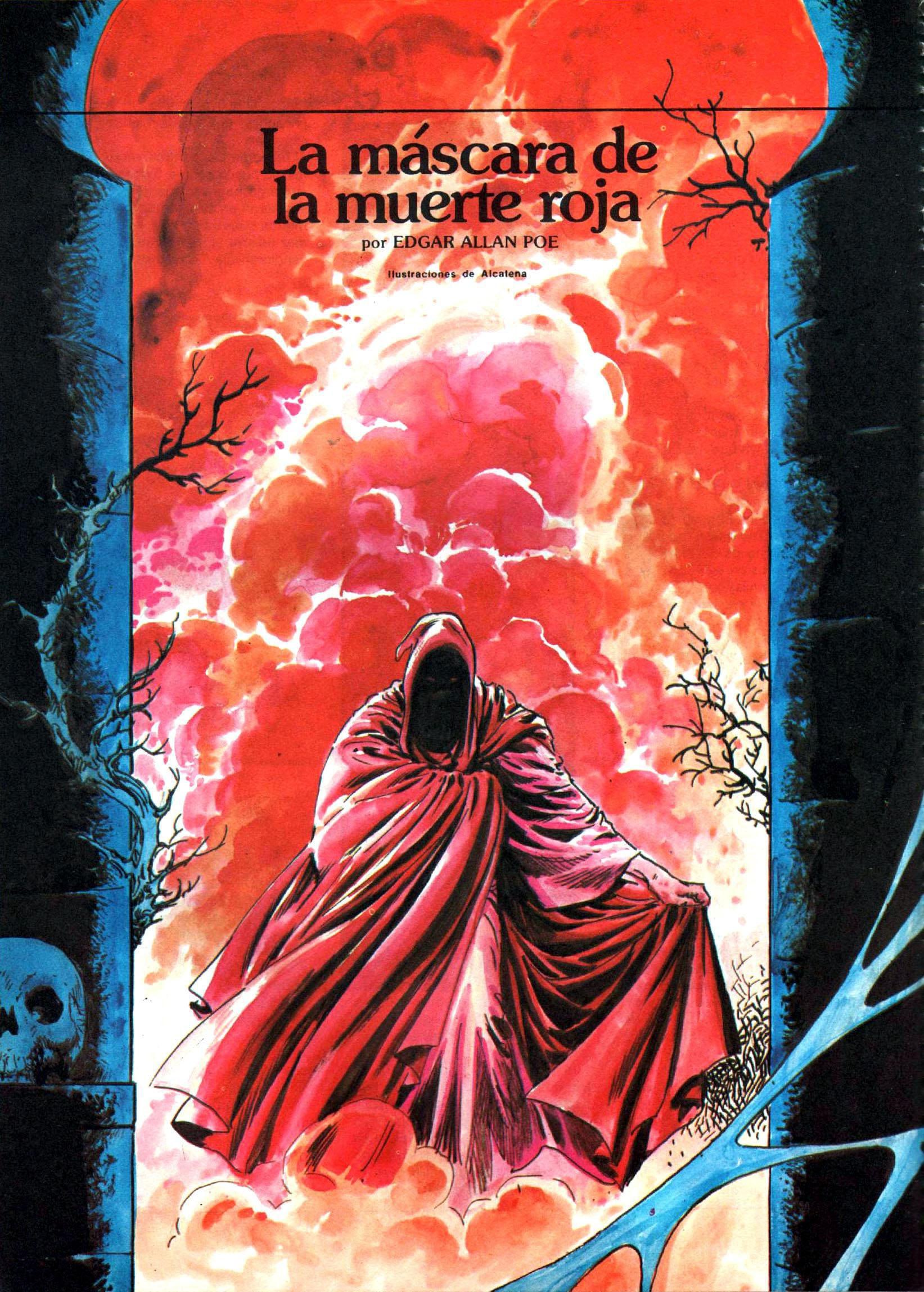 Portada ampliada de La máscara de la muerte roja