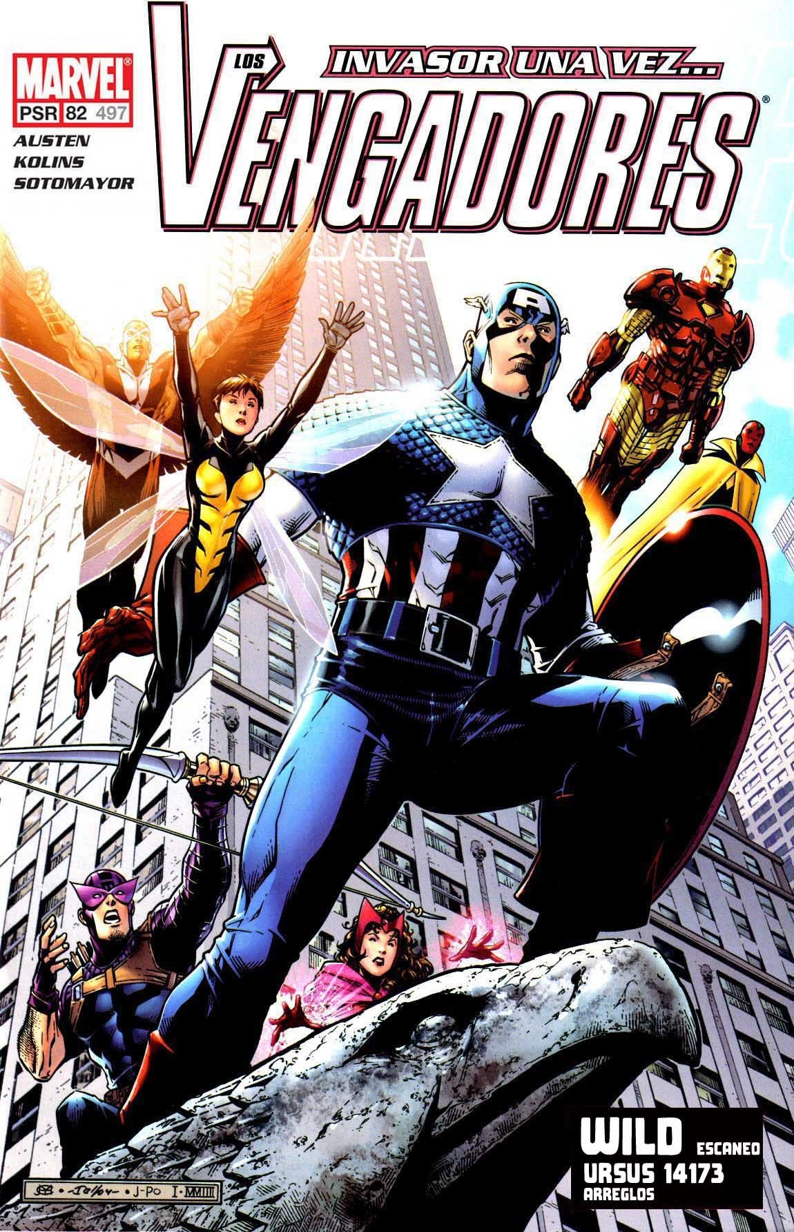 Portada ampliada de Invassor una vez... Los Vengadores