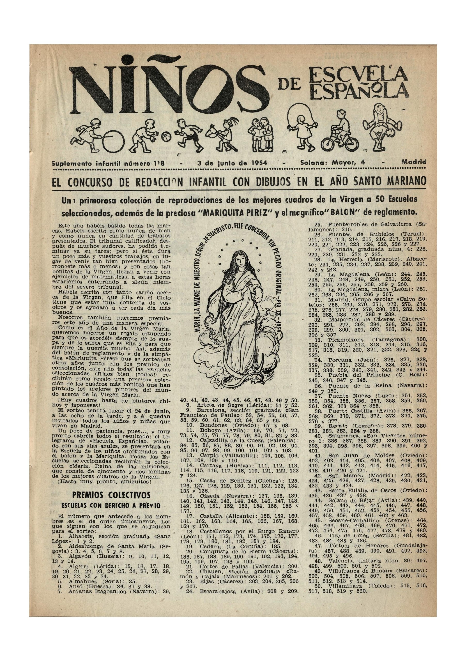 Portada ampliada de NIÑOS DE ESCVELA ESPAÑOLA