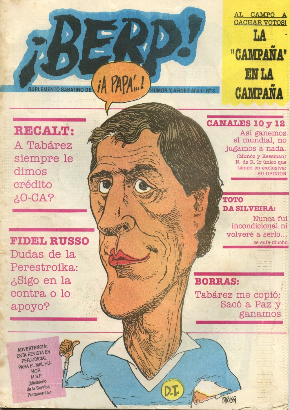 Portada ampliada de ¡BERP!
