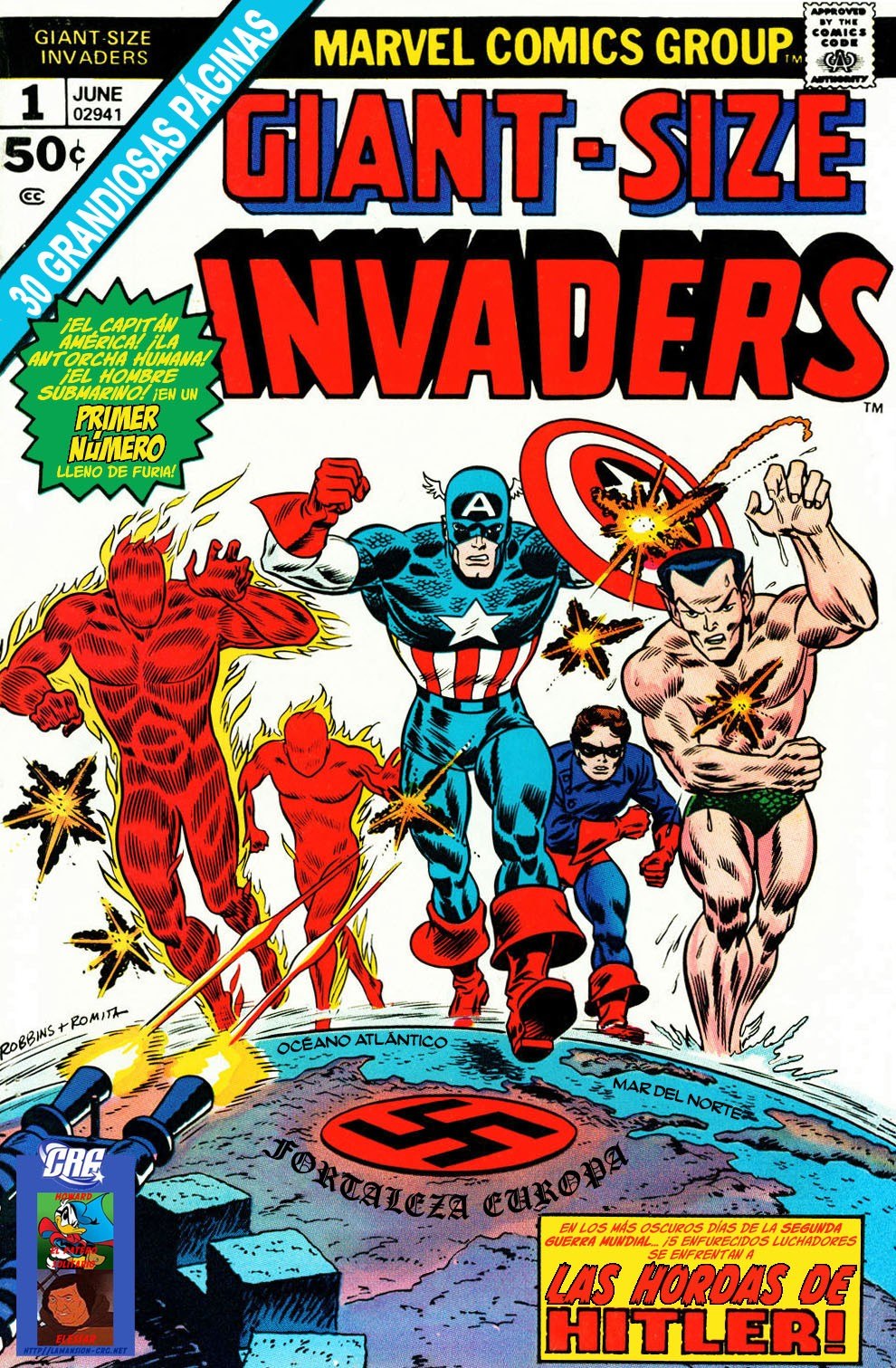 Portada ampliada de GIANT-SIZE INVADERS