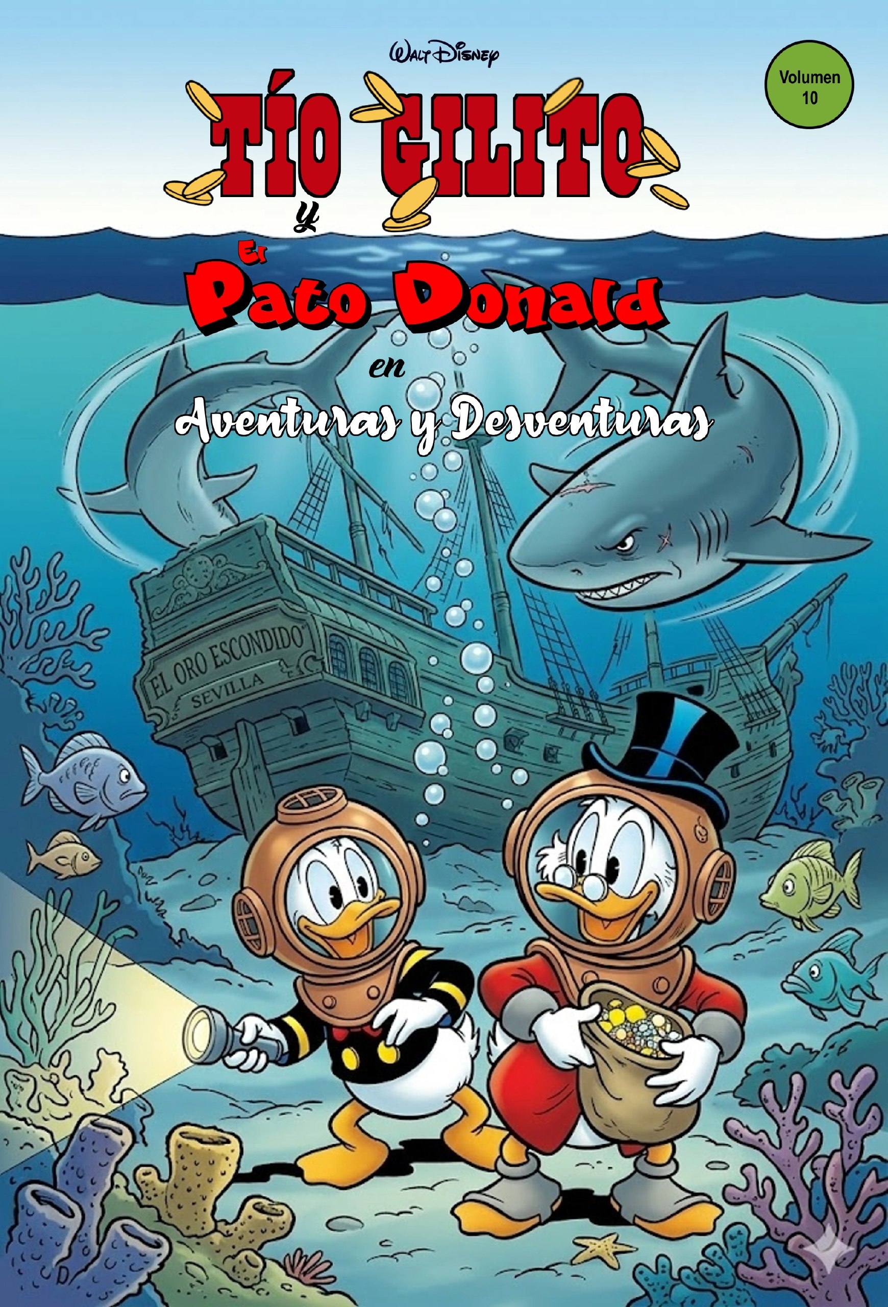 Portada ampliada de Tío Gilito & Paco Donald en Aventuras y Desventuras