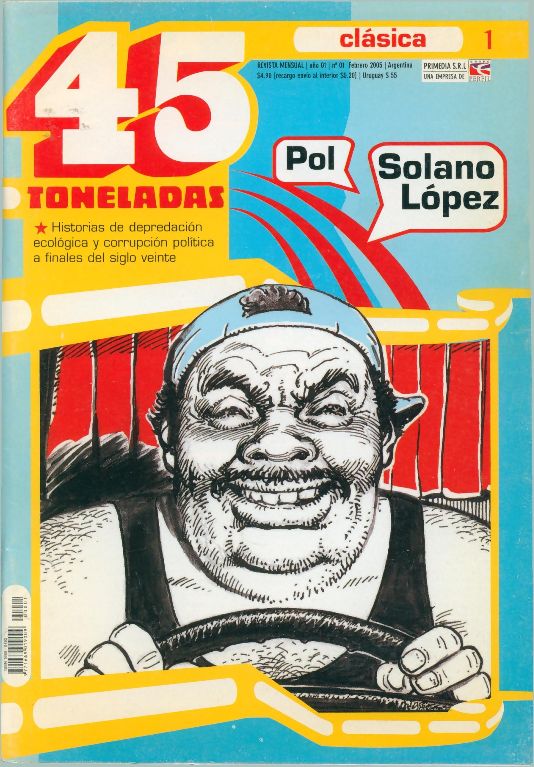 Portada ampliada de 45 Toneladas - Solano Lopez