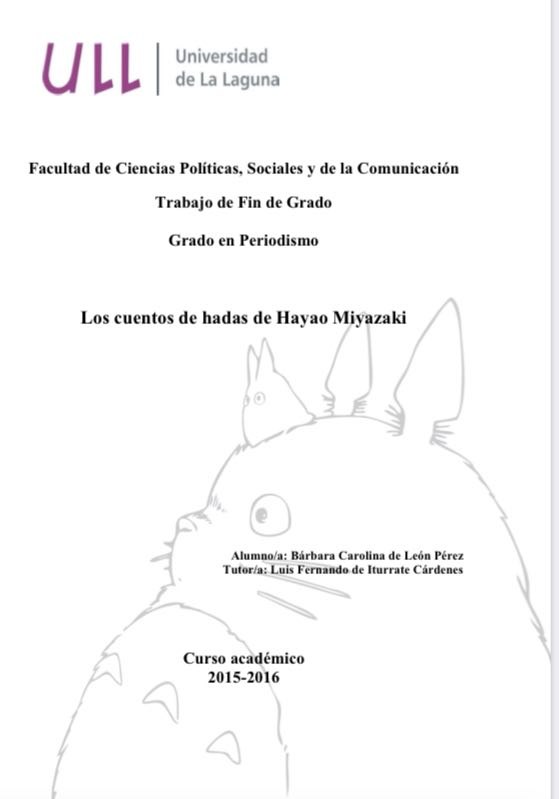 Portada ampliada de Los cuentos de hadas de Hayao Miyazaki