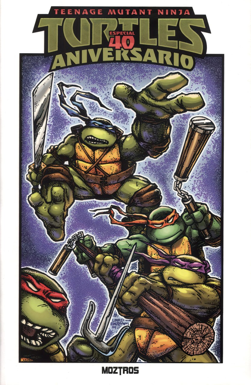 Portada ampliada de TEENAGE MUTANT NINJA TURTLES 40 ANIVERSARIO
