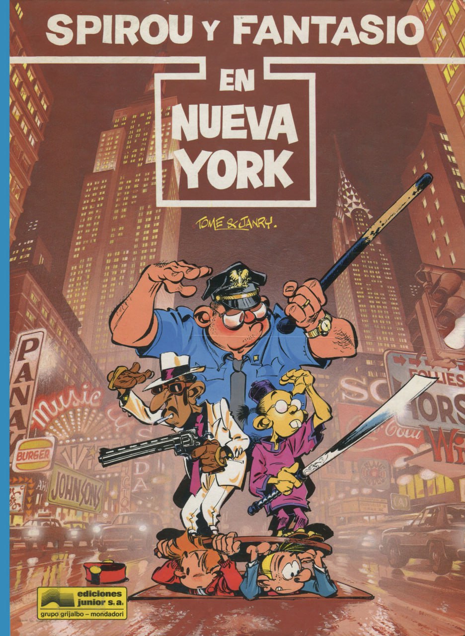 Portada ampliada de SPIROU Y FANTASIO EN NUEVA YORK