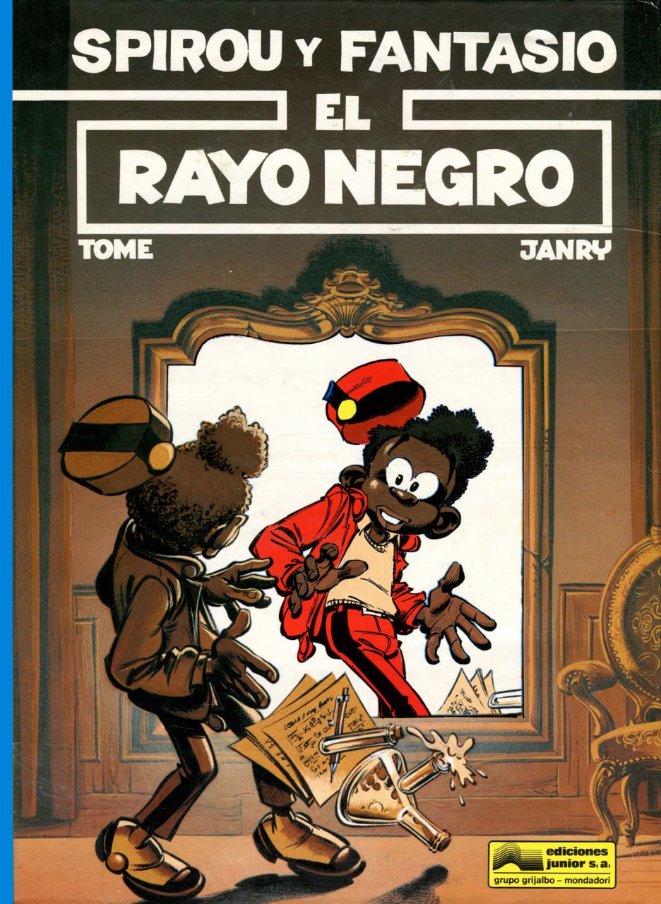 Portada ampliada de SPIROU Y FANTASIO EL RAYO NEGRO