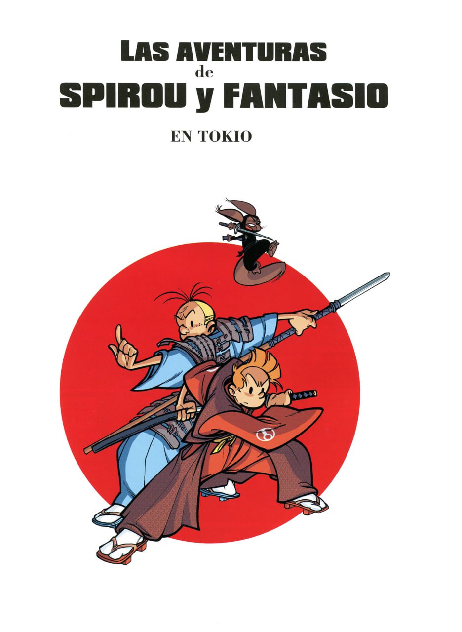 Portada ampliada de LAS AVENTURAS de SPIROU y FANTASIO EN TOKIO