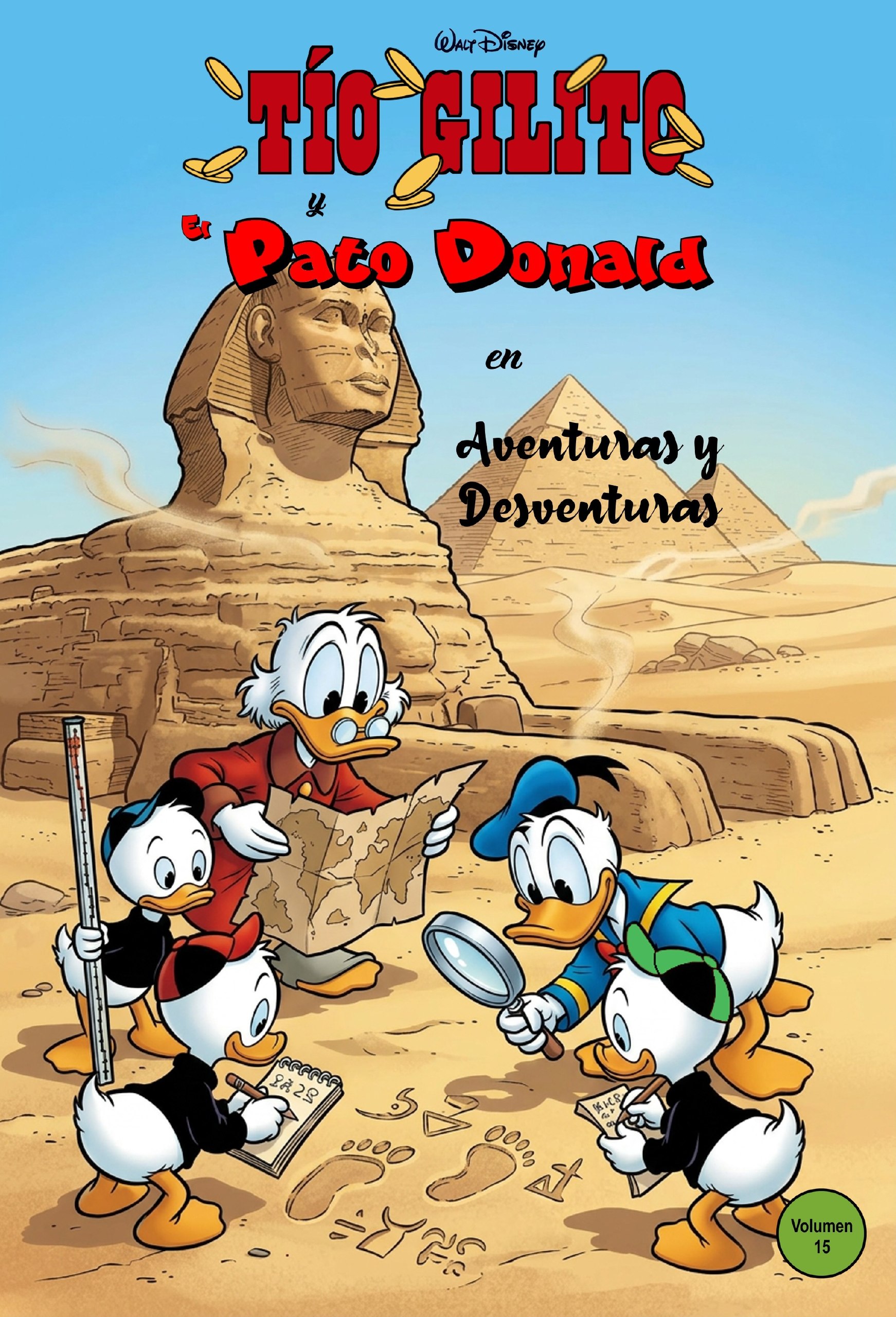 Portada ampliada de Tío Gilito y Pato Donald en Aventuras y Desventuras