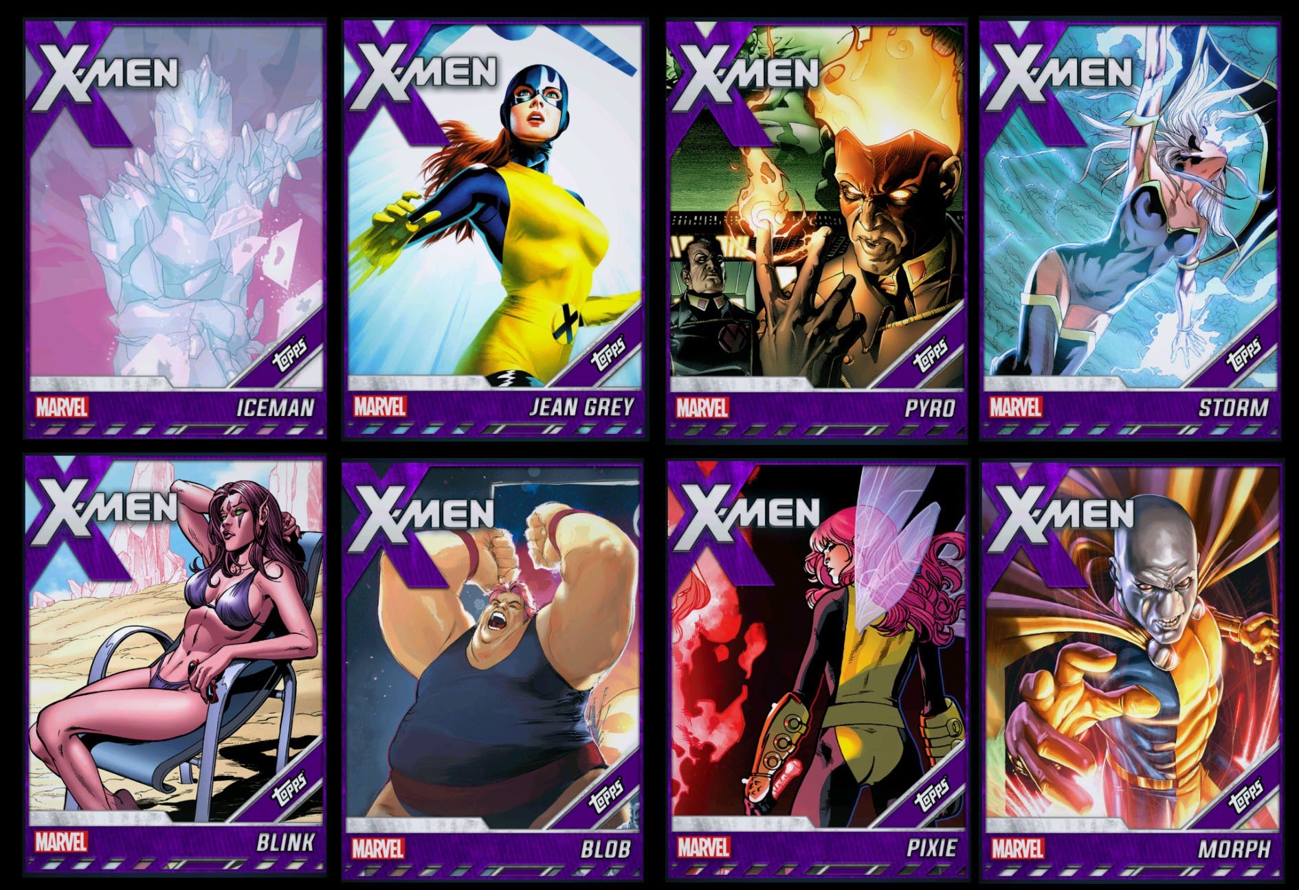 Portada ampliada de Topps X-men Base lila 2019 (CRG)