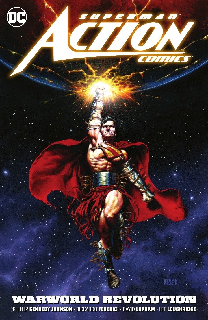 Portada ampliada de Superman Action Comics Warworld Revolution