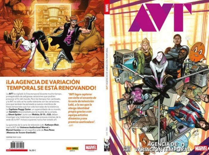 Portada ampliada de A.V.T.- Agencia de Variación Temporal Contiene:TVA: Time Variance Authority 1-5 Escaneado por tildoras