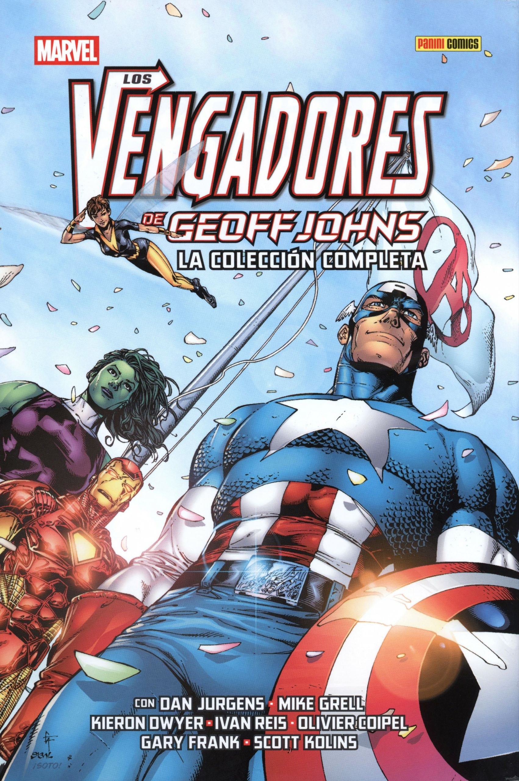 Portada ampliada de LOS VENGADORES DE GEOFF JOHNS. LA COLECCION COMPLETA