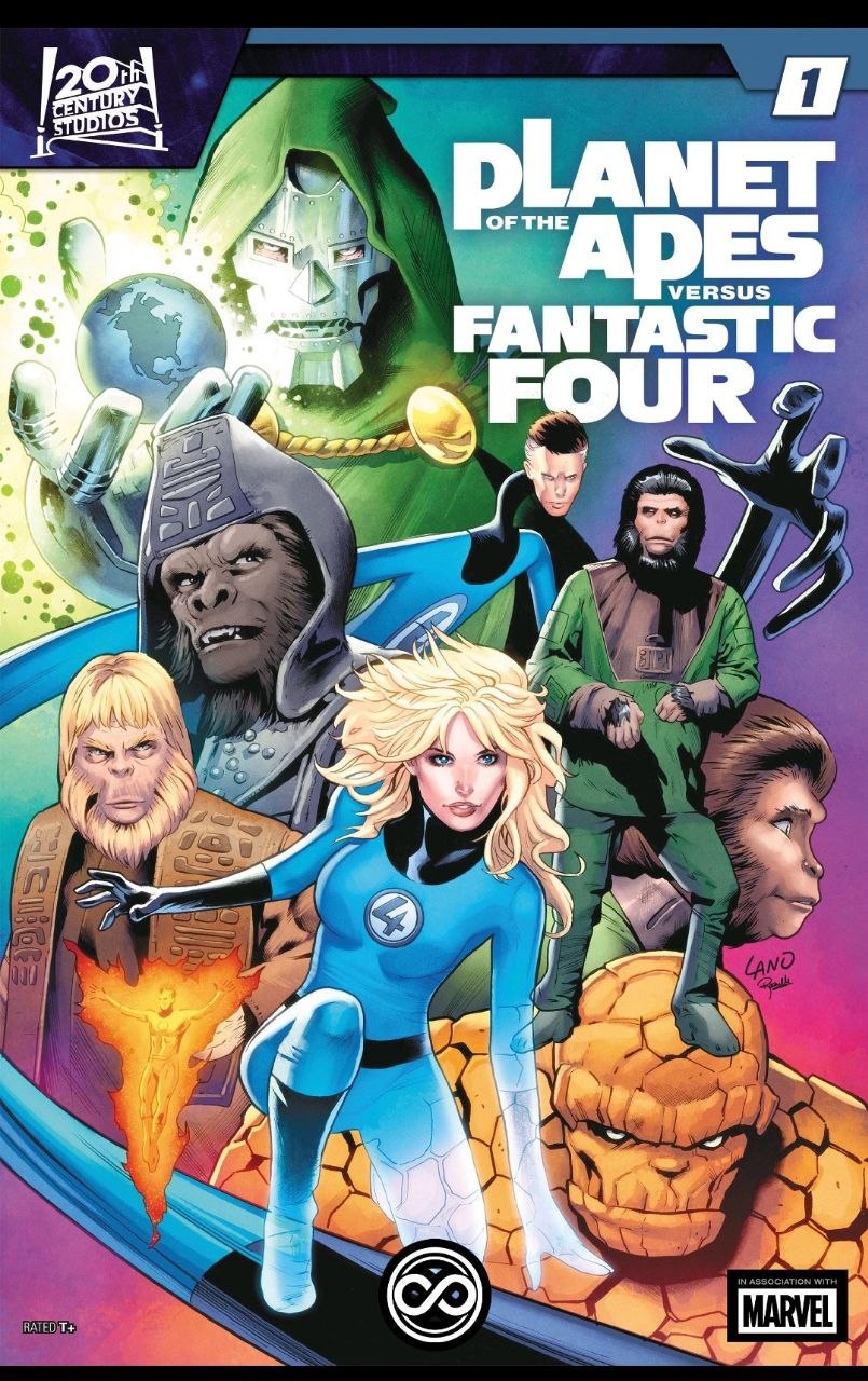 Portada ampliada de PLANET OF THE APES VERSUS FANTASTIC FOUR
