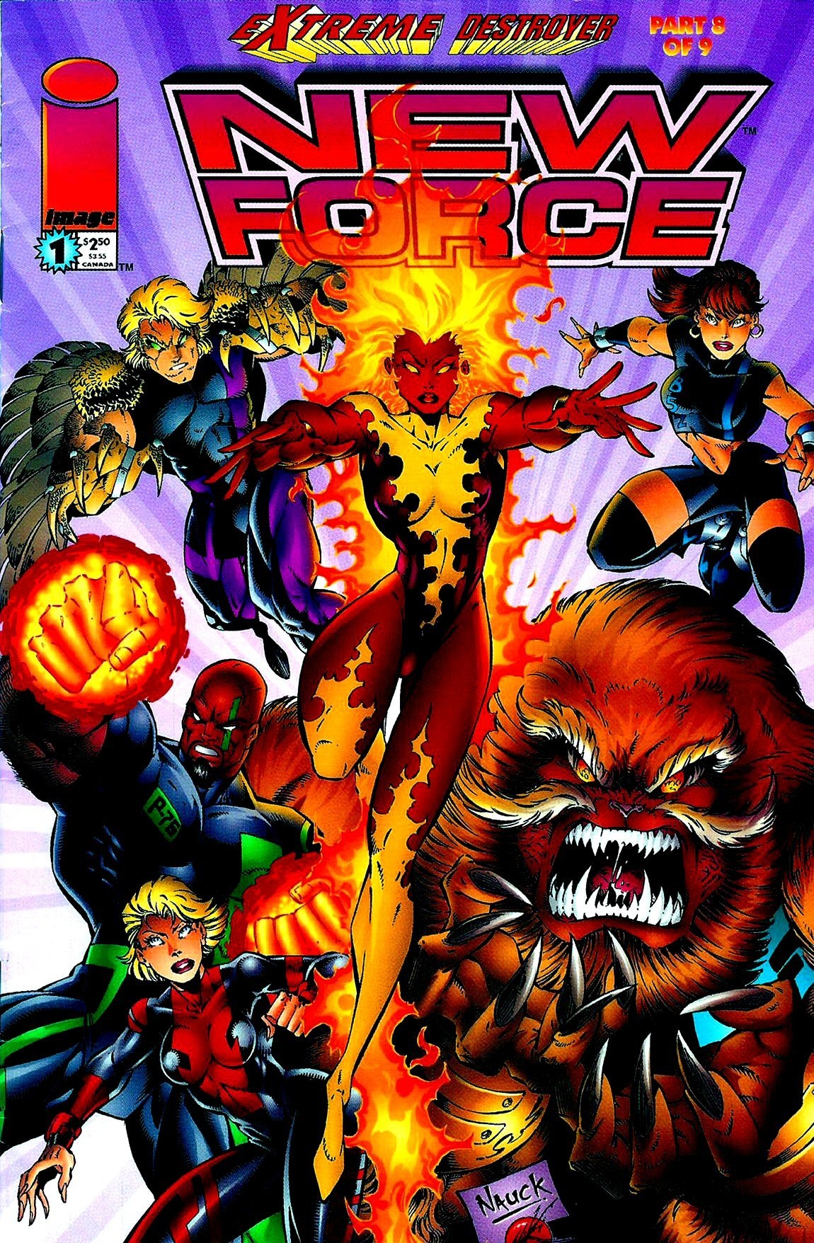 Portada ampliada de New Force
