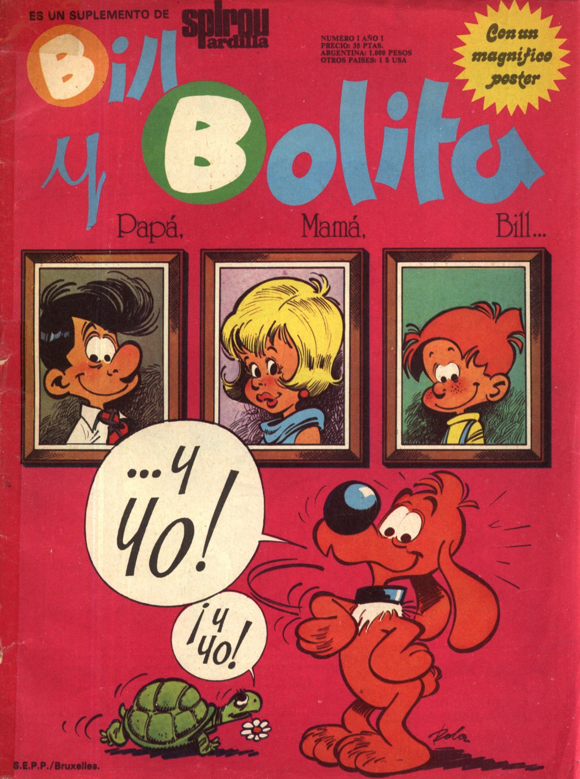 Portada ampliada de Bill y Bolita