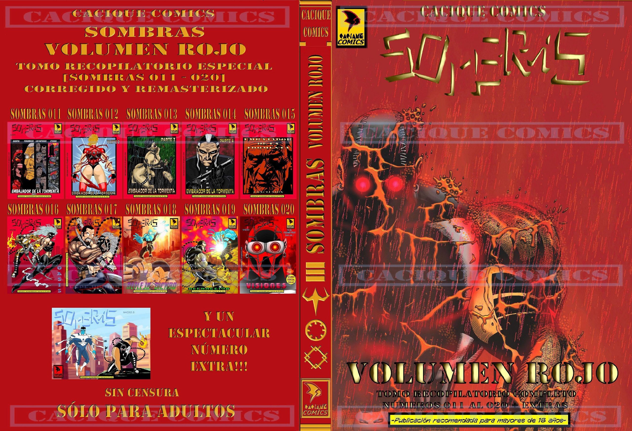 Portada ampliada de Sombras Volumen Rojo