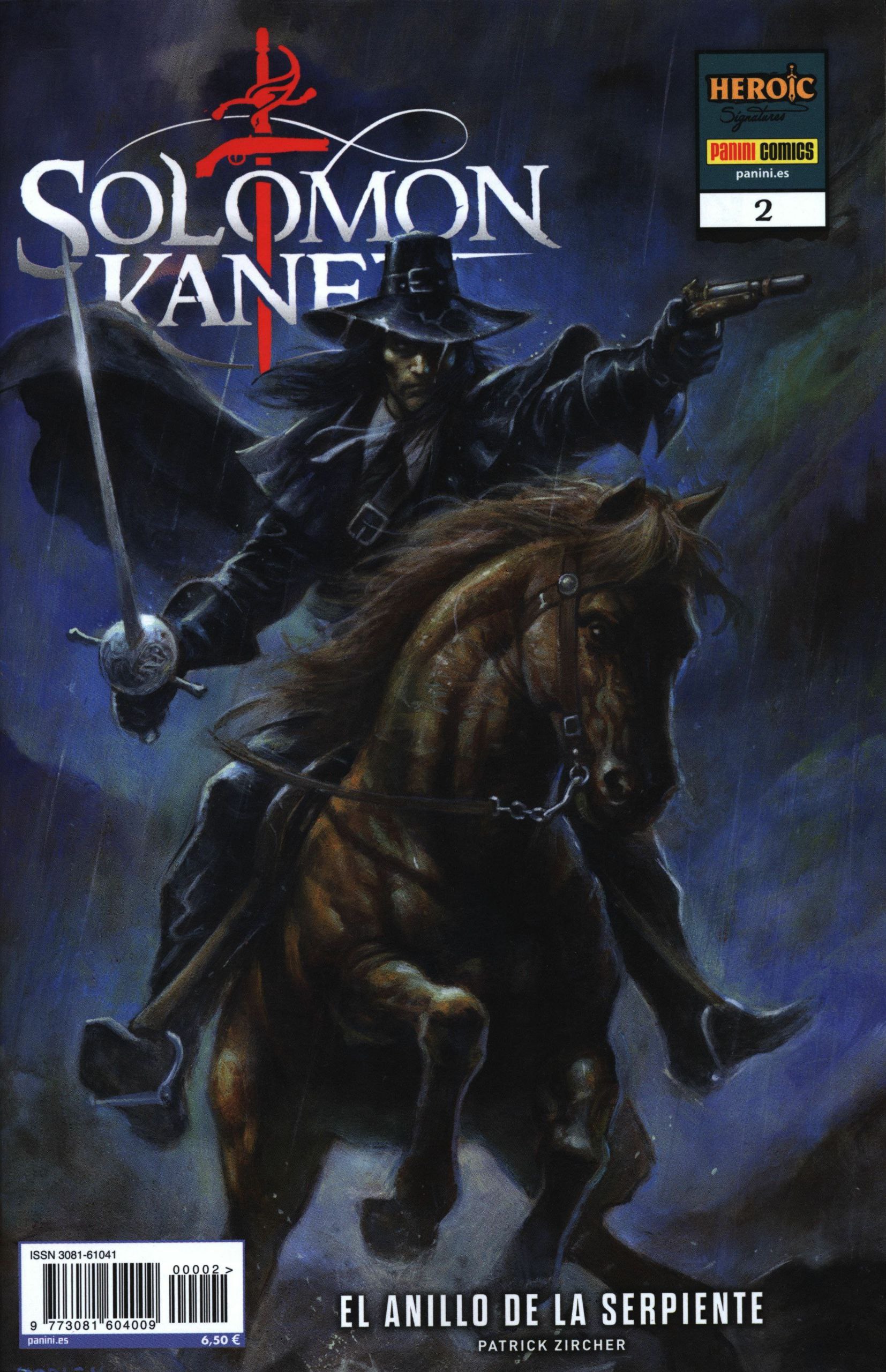 Portada ampliada de SOLOMON KANE - EL ANILLO DE LA SERPIENTE - 2 - PANINI