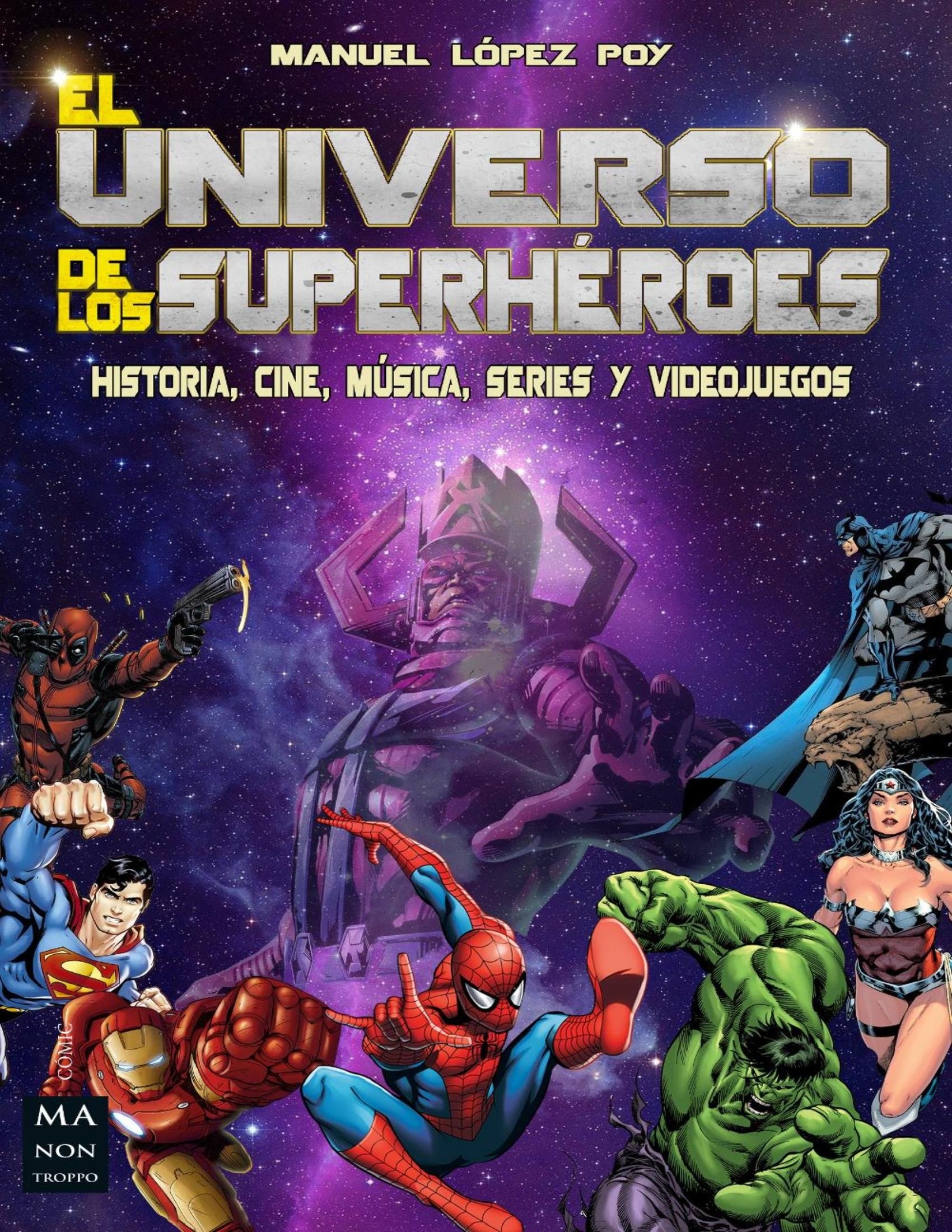 Portada ampliada de Lopez Poy - El universo de los superheroes (2017)