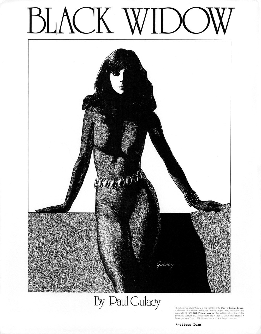 Portada ampliada de Paul Gulacy Portfolio - Black Widow
