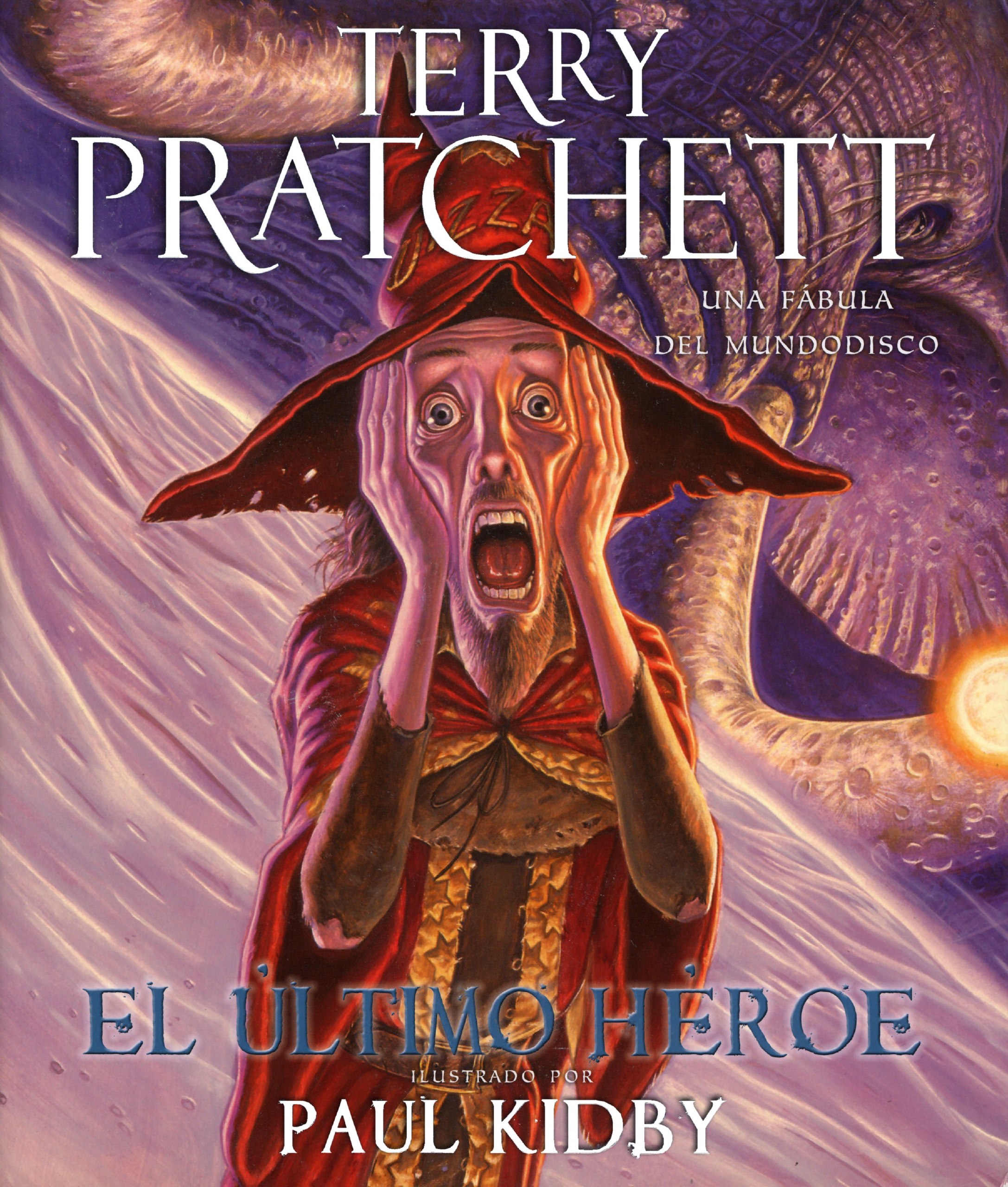 Portada ampliada de Pratchett & Kidby - El Ultimo Heroe, Alta Res. (Spanish, CRG) por Umbriel