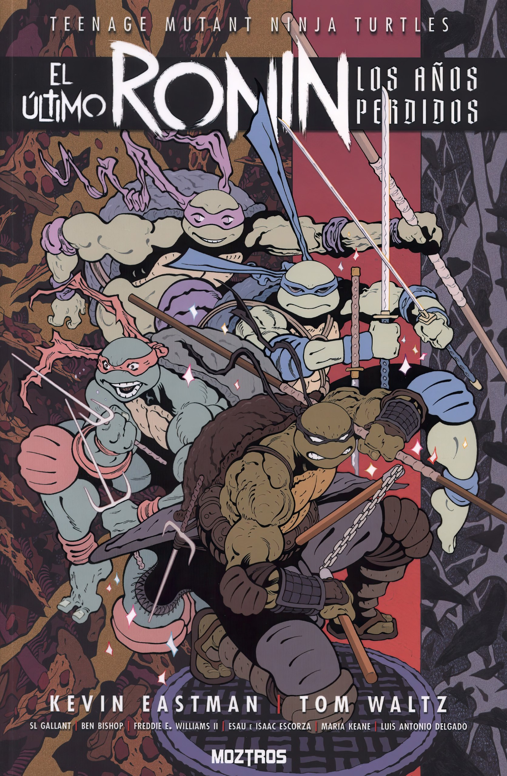 Portada ampliada de Teenage Mutant Ninja Turtles - El Ultimo Ronin, Los Anos Perdidos (Moztros)(CRG)