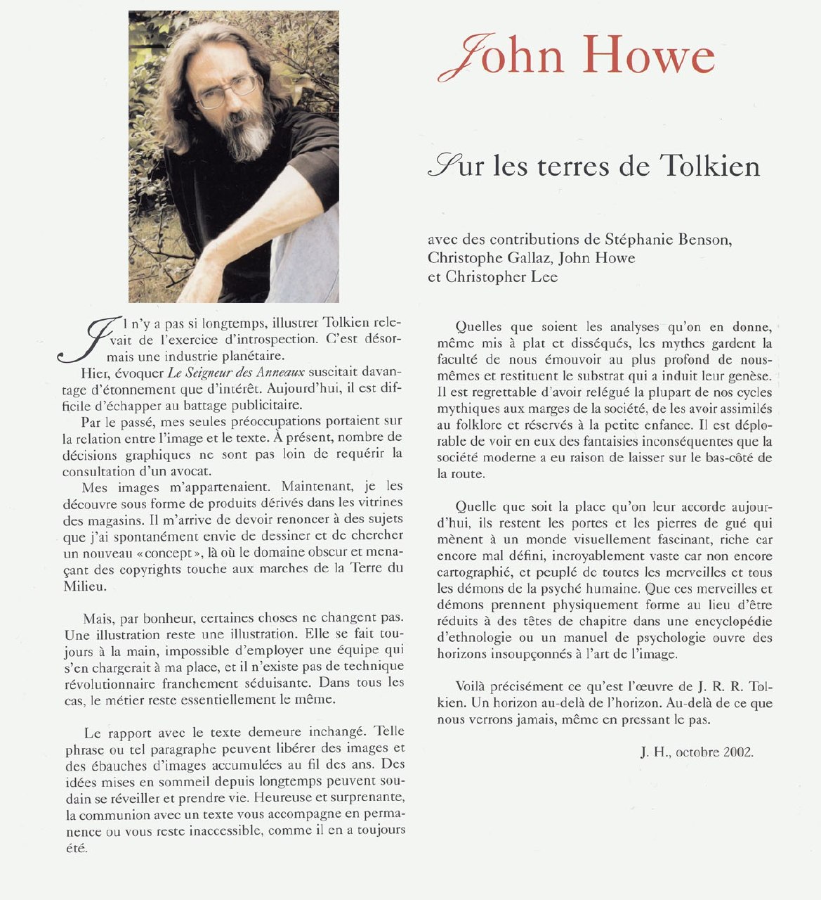 Portada ampliada de Artbook - John Howe - The Art Inspired In The Lord Of The Ring