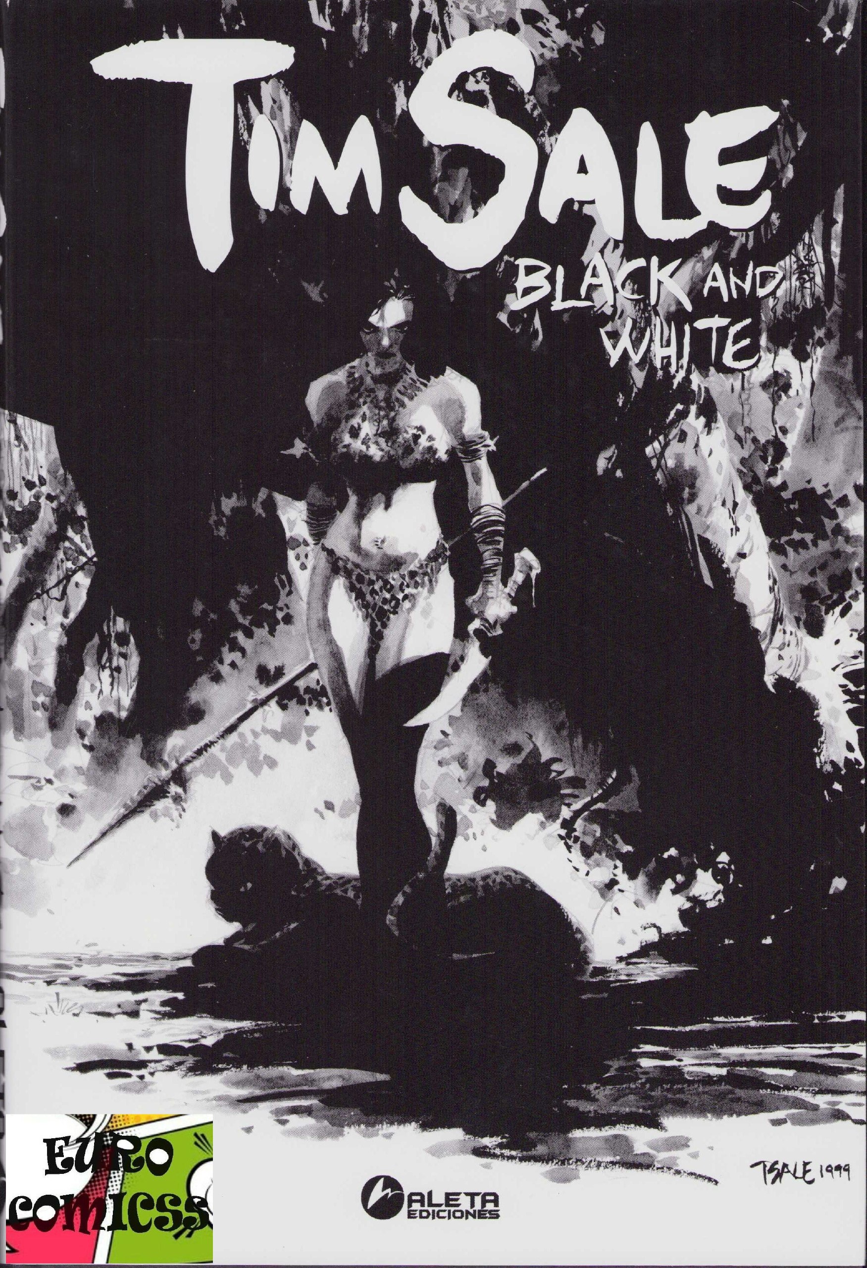 Portada ampliada de Black and White (Tim Sale) (Aleta) (Eurocomicss)