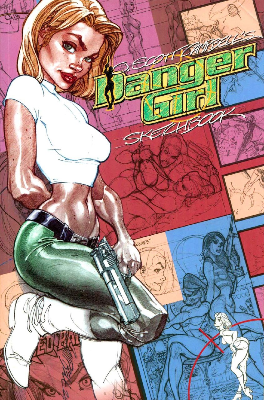 Portada ampliada de Danger Girl Sketchbook - J. Scott Campbell