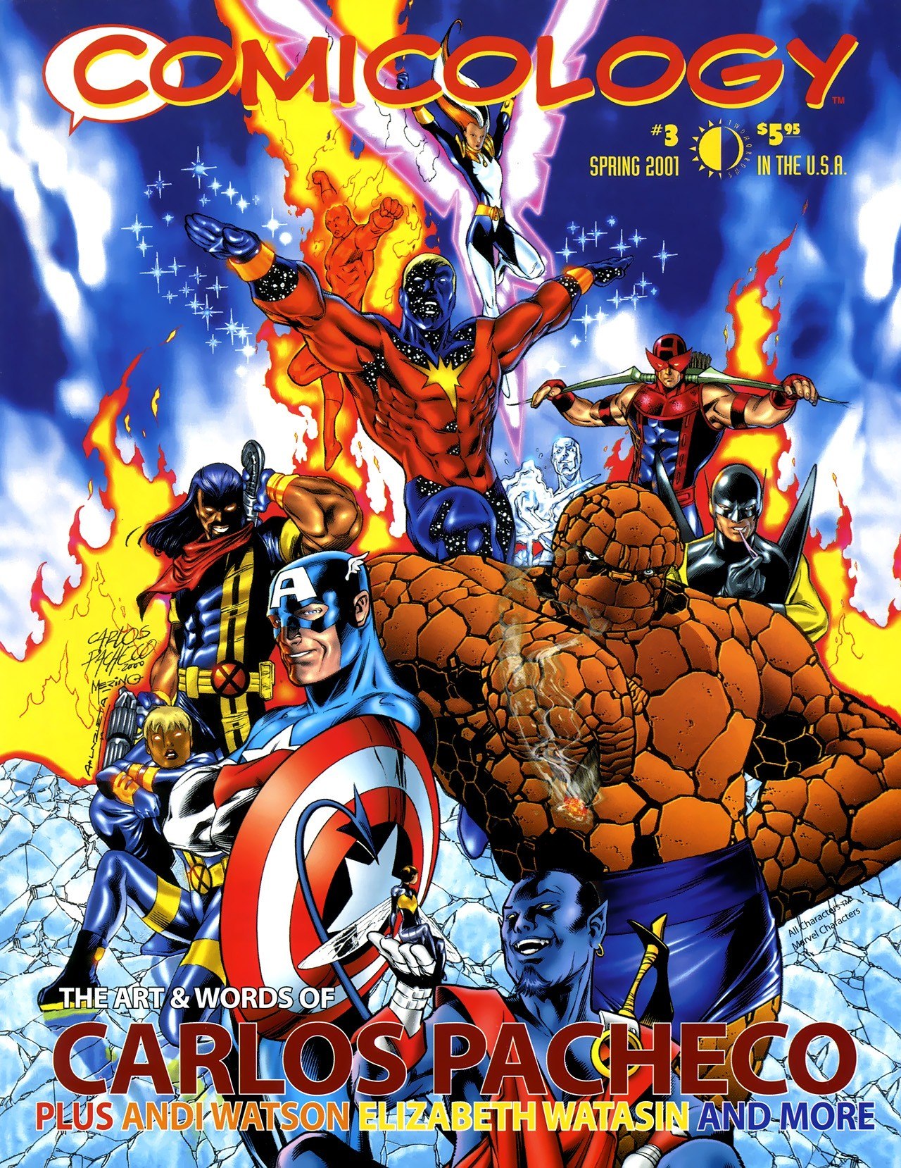 Portada ampliada de The art & words of Carlos Pacheco - Comicology V2 003 (2001)