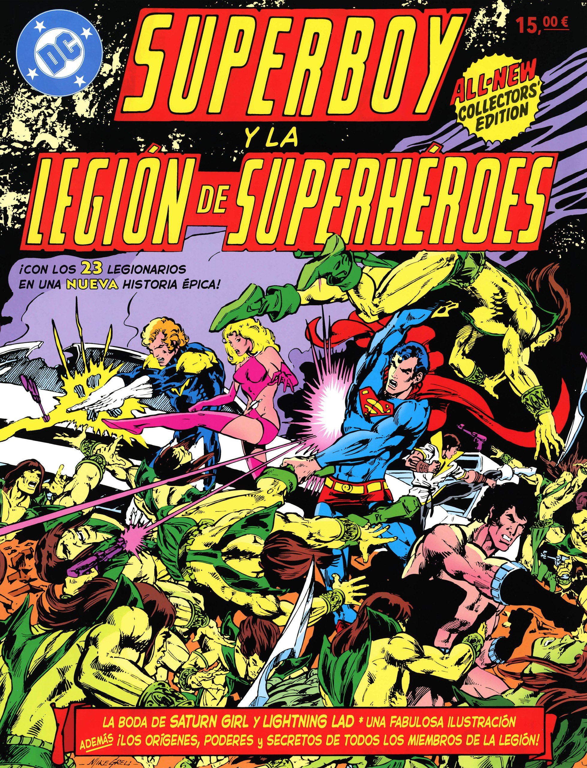 Portada ampliada de SUPERBOY Y LA LEGION DE SUPERHEROES