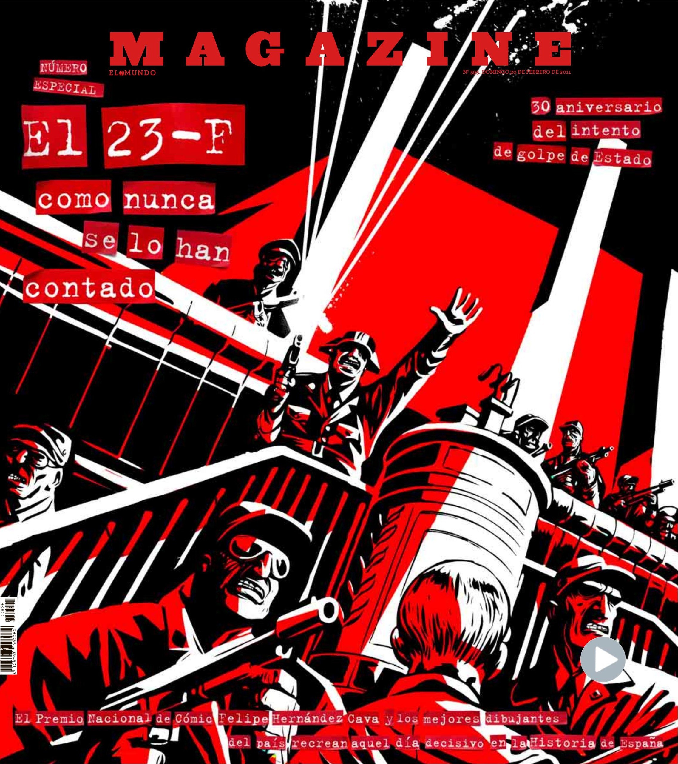 Portada ampliada de El 23-F en historietas - Magazine El Mundo 20-02-11