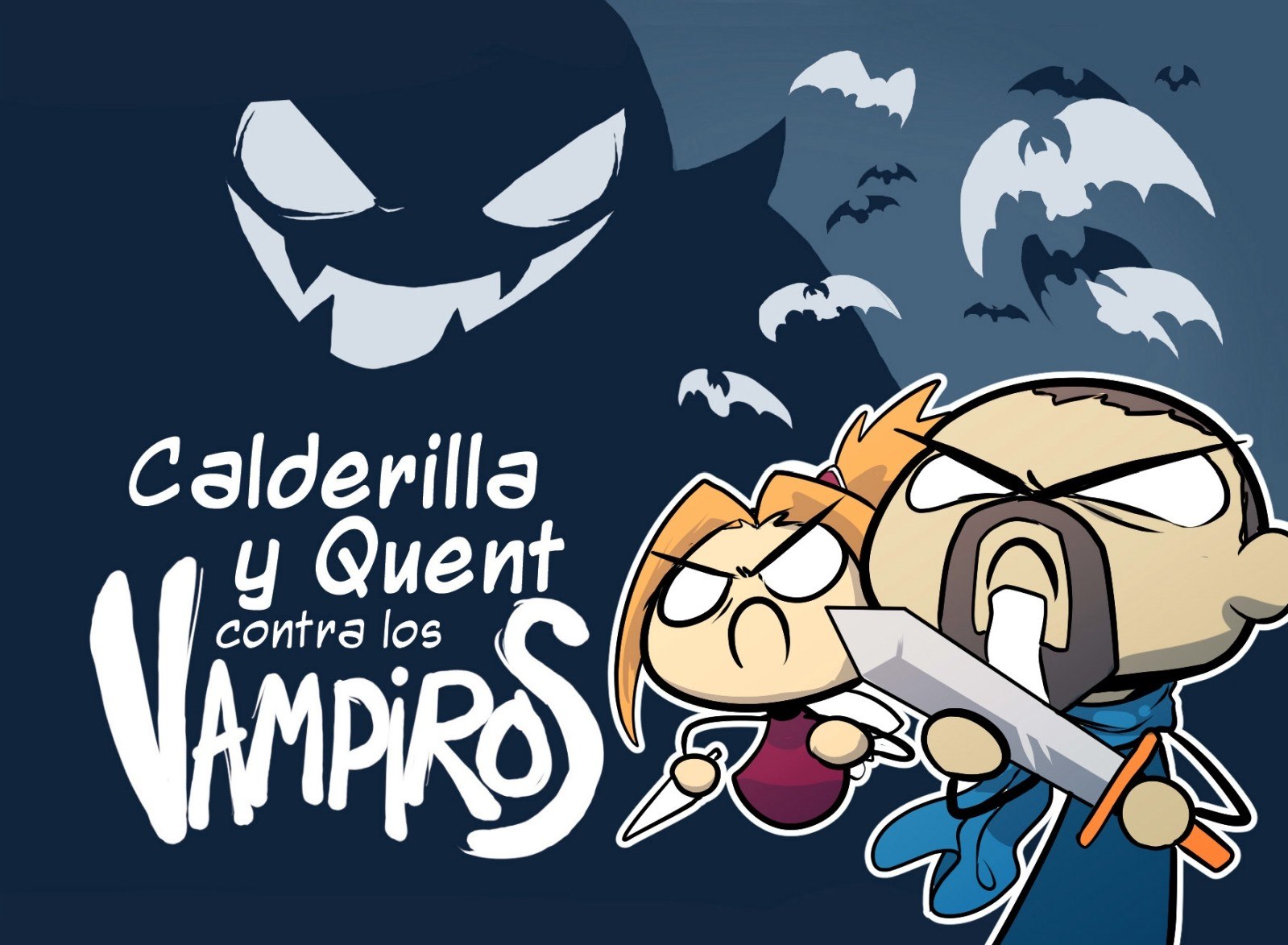 Portada ampliada de Calderilla y Quent contra los Vampiros