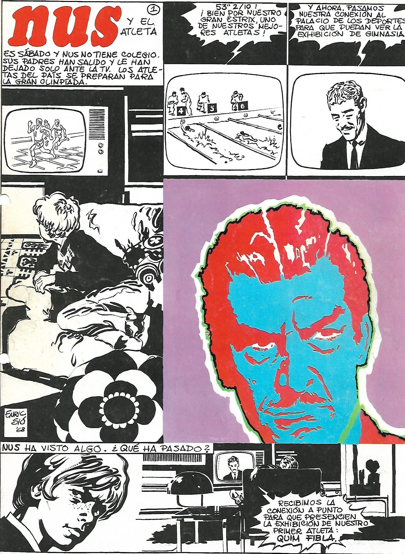 Portada ampliada de Nus y El Atleta y El Pais de Sorang (Salvat)(1969)