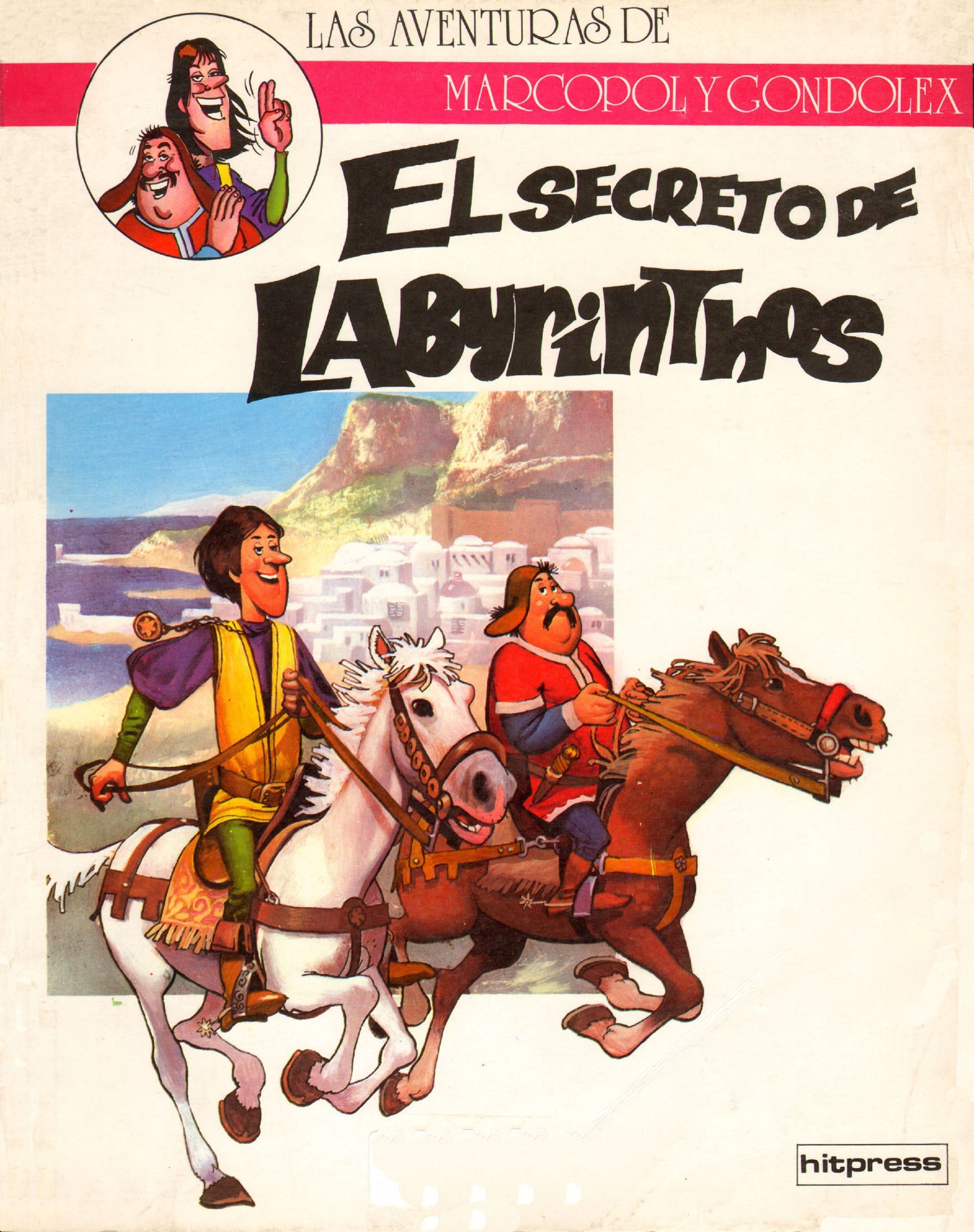 Portada ampliada de Las aventuras de Marcopol y Gondolex - El secreto de Labyrinthos (Manel y Bosh) (Luzroja)