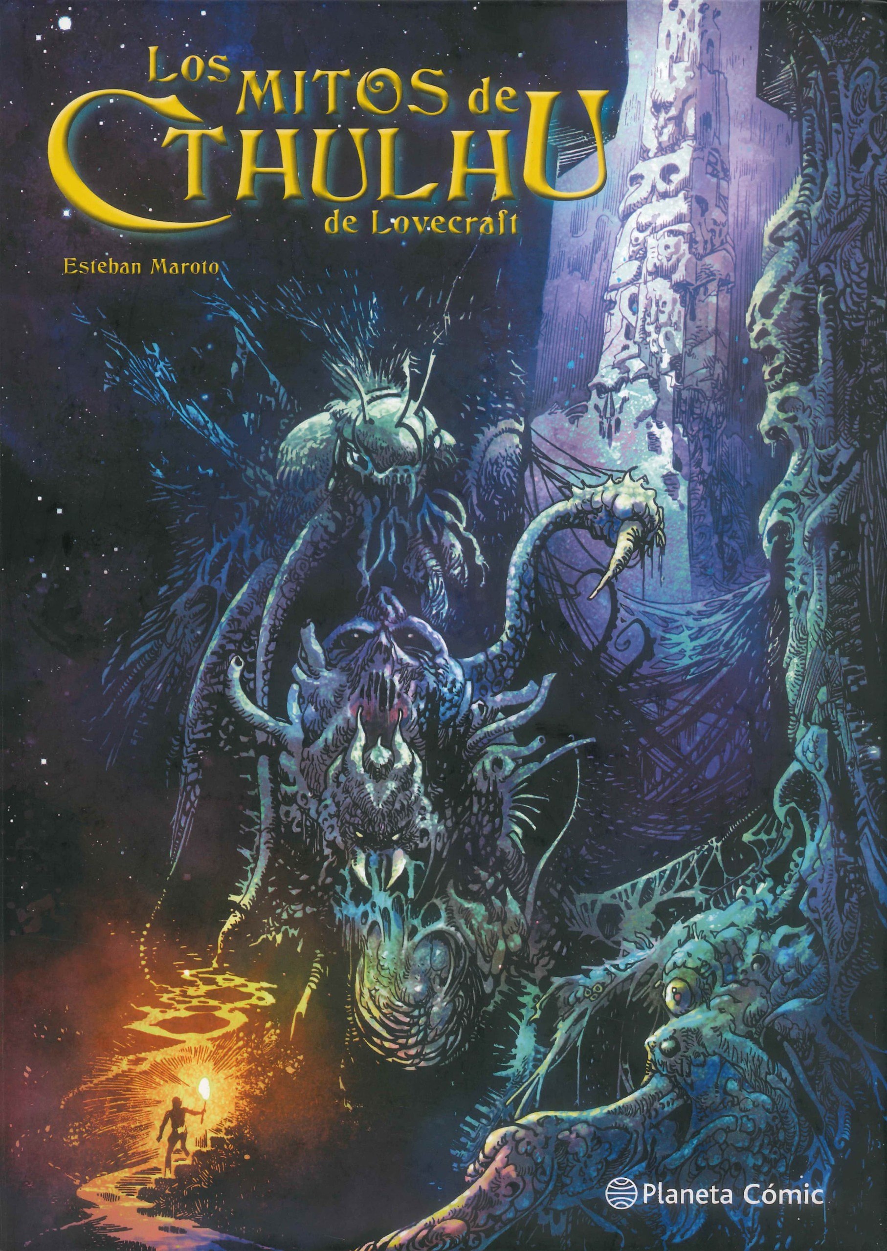 Portada ampliada de Los mitos de Cthulhu de Lovecraft - Esteban Maroto (xavib)(CRG)