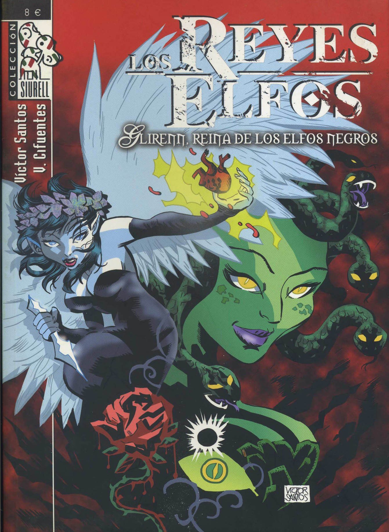 Portada ampliada de Los Reyes Elfos - Glirenn,reina de los Elfos Negros - por Jiman(CRG - FPJ)