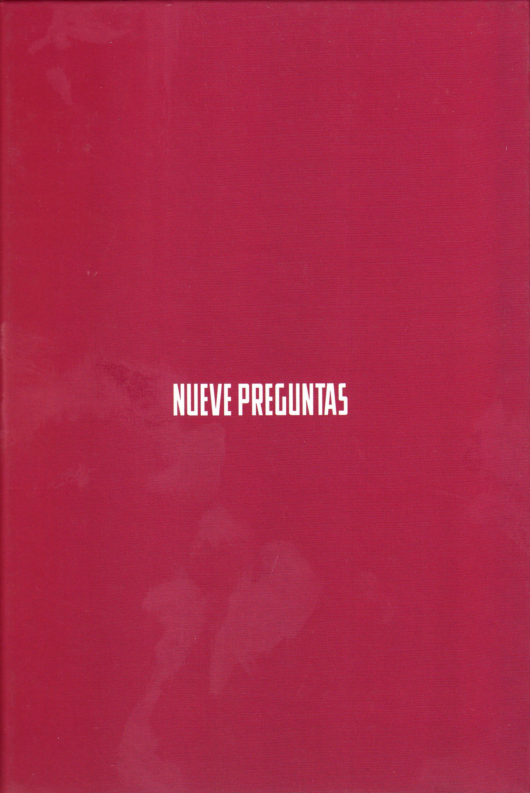 Portada ampliada de NUEVE PREGUNTAS