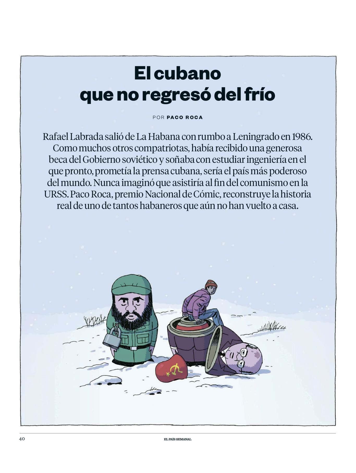 Portada ampliada de El cubano que no regresó del frío