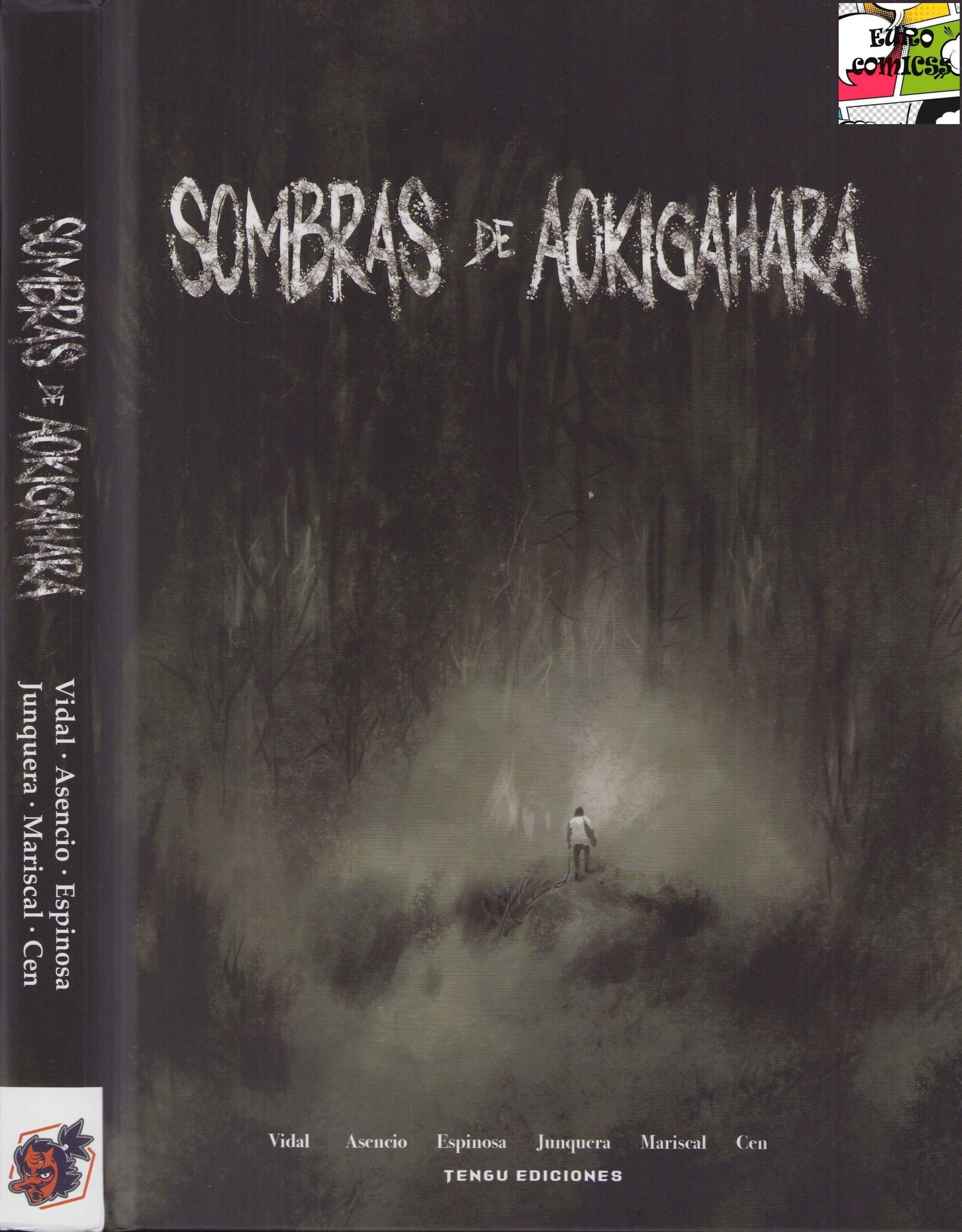 Portada ampliada de Sombras de Aokigahara