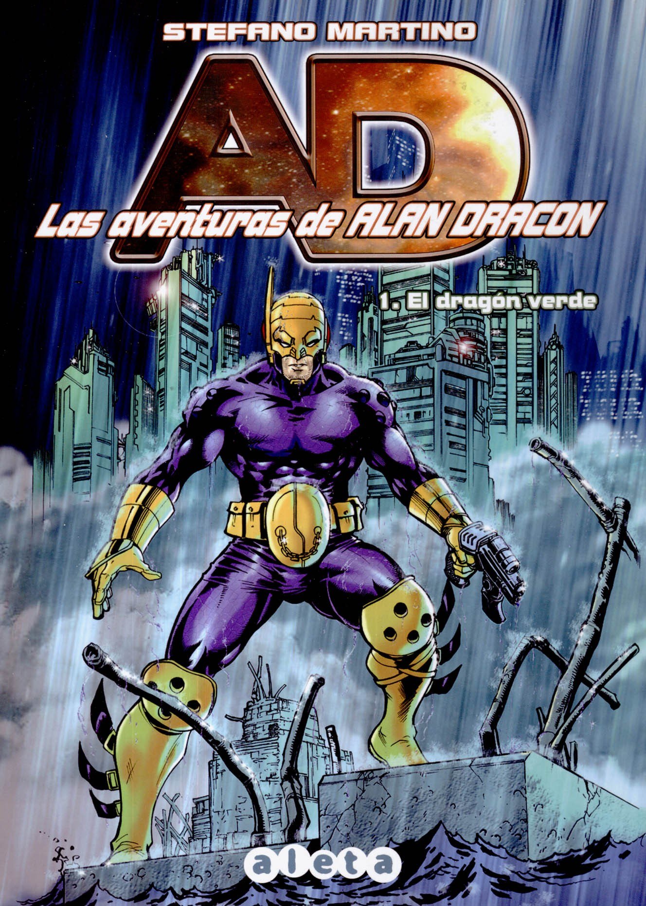 Portada ampliada de Las aventuras de ALAN DRACON