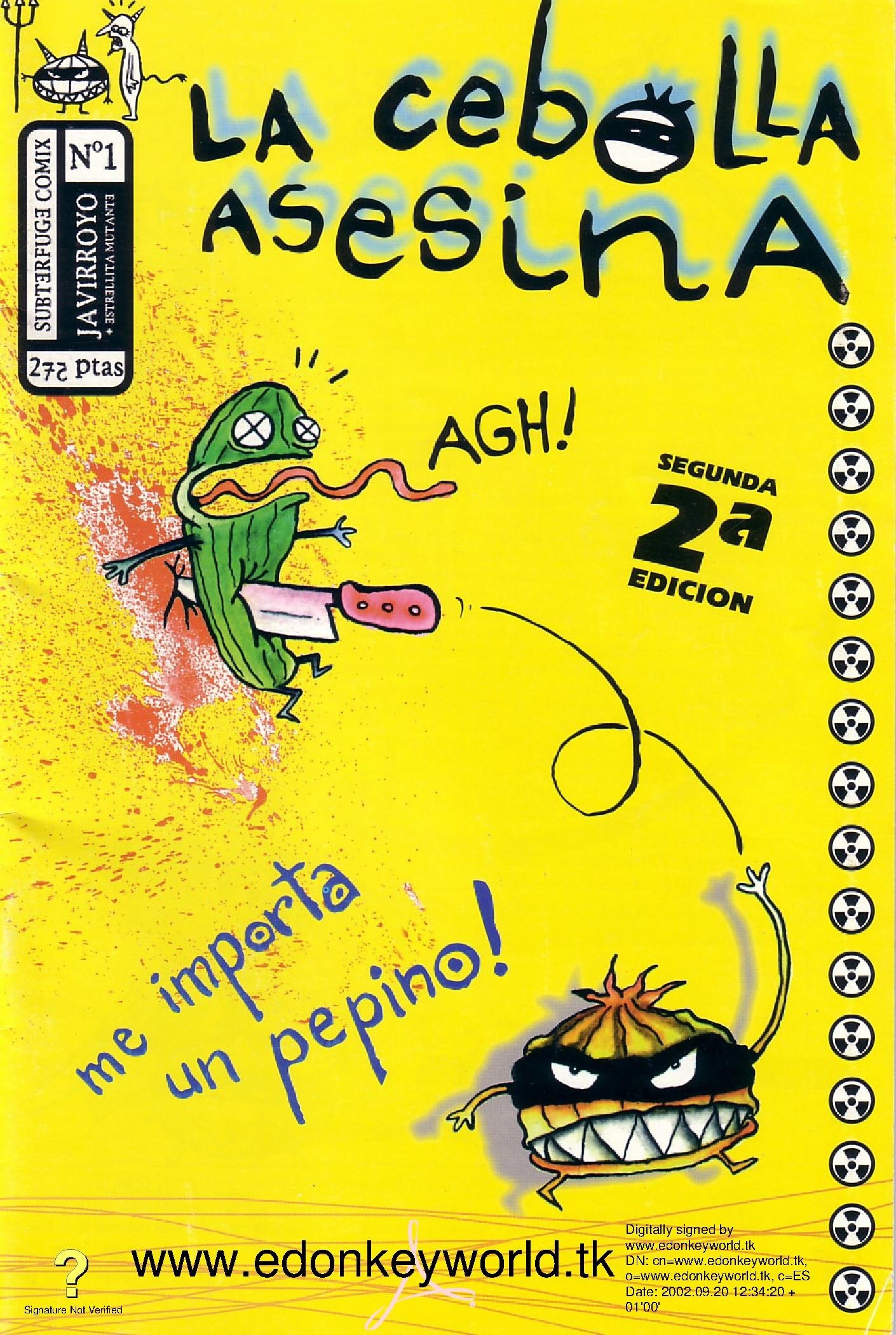 Portada ampliada de La Cebolla Asesina (Subterfuge)(1999)