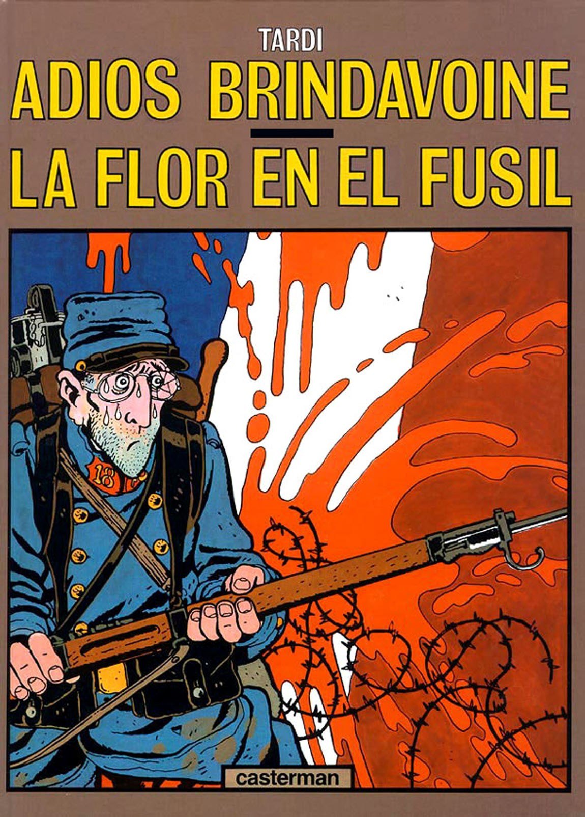 Portada ampliada de ADIOS BRINDAVOINE LA FLOR EN EL FUSIL