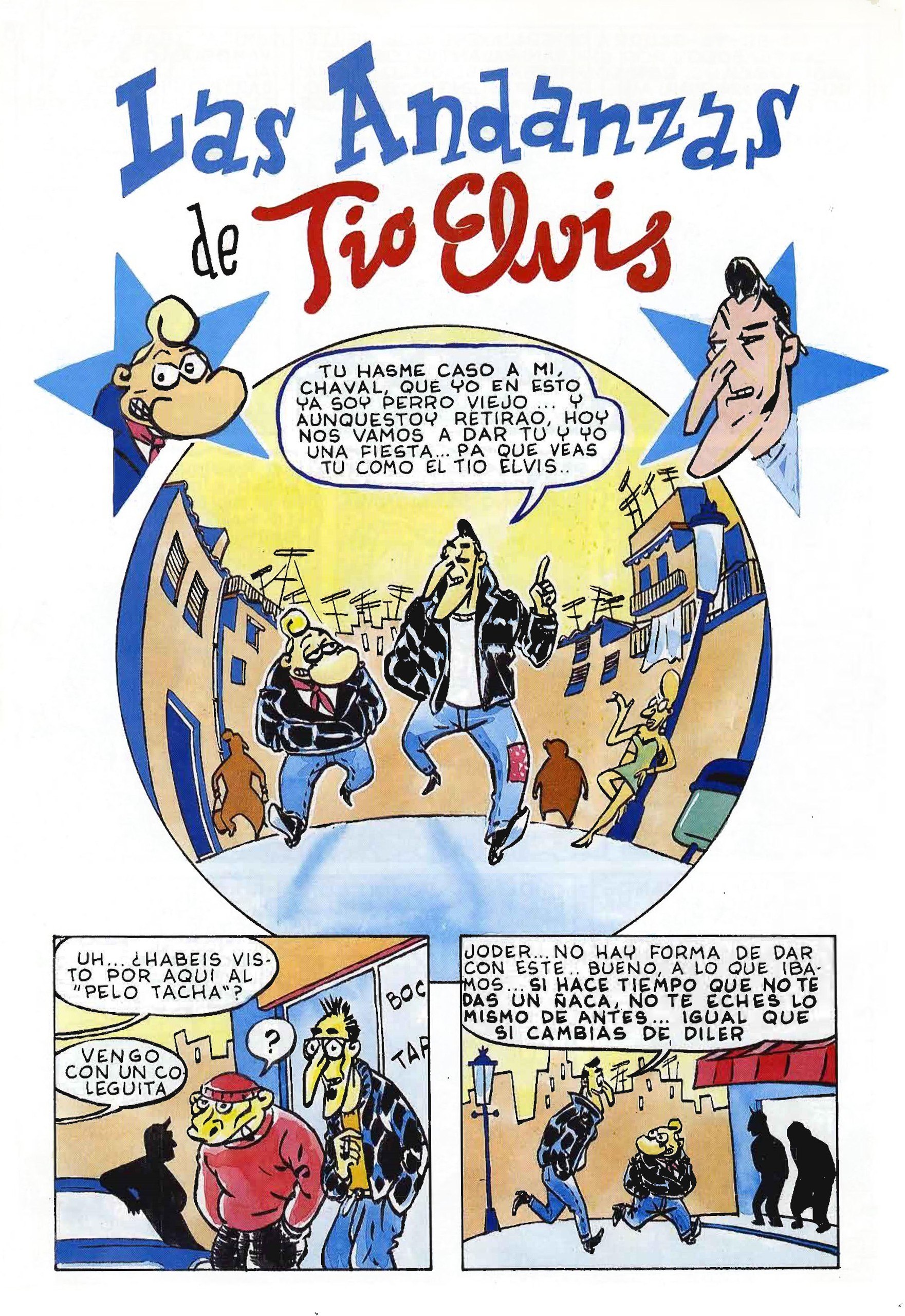 Portada ampliada de Las Andanzas de Tio Elvis