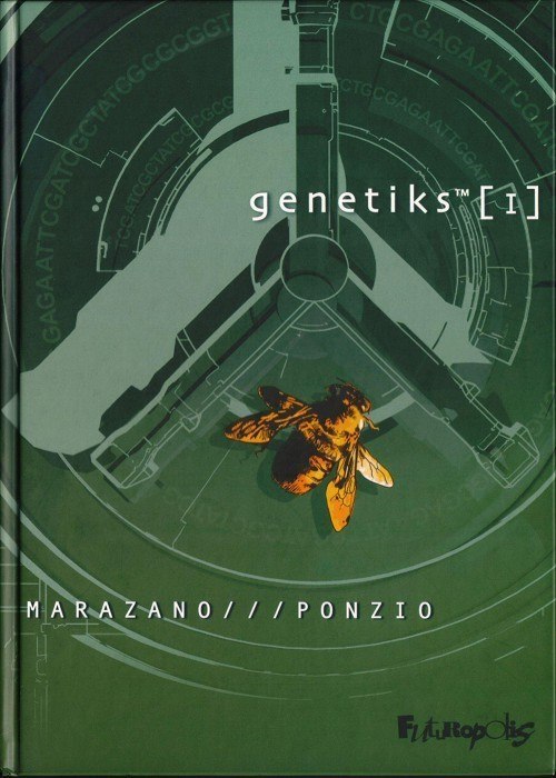 Portada ampliada de Genetiks (de R.Marazano y J.M.Ponzio)(Ed.Futuropolis)(2007-10)