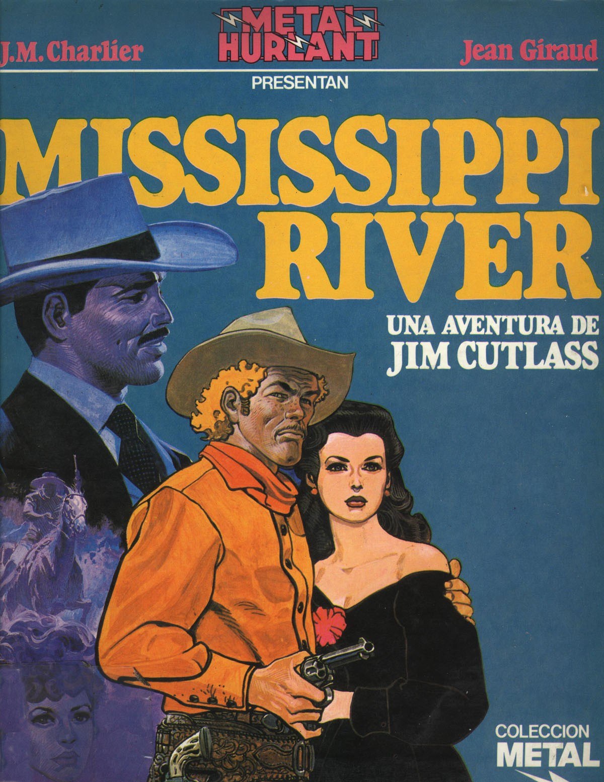 Portada ampliada de Jim Cutlass (de Charlier Giraud y Rossi)
