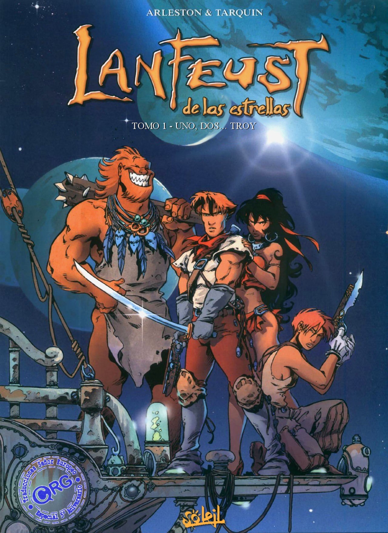 Portada ampliada de Lanfeust de las Estrellas (de Arleston y Tarquin)