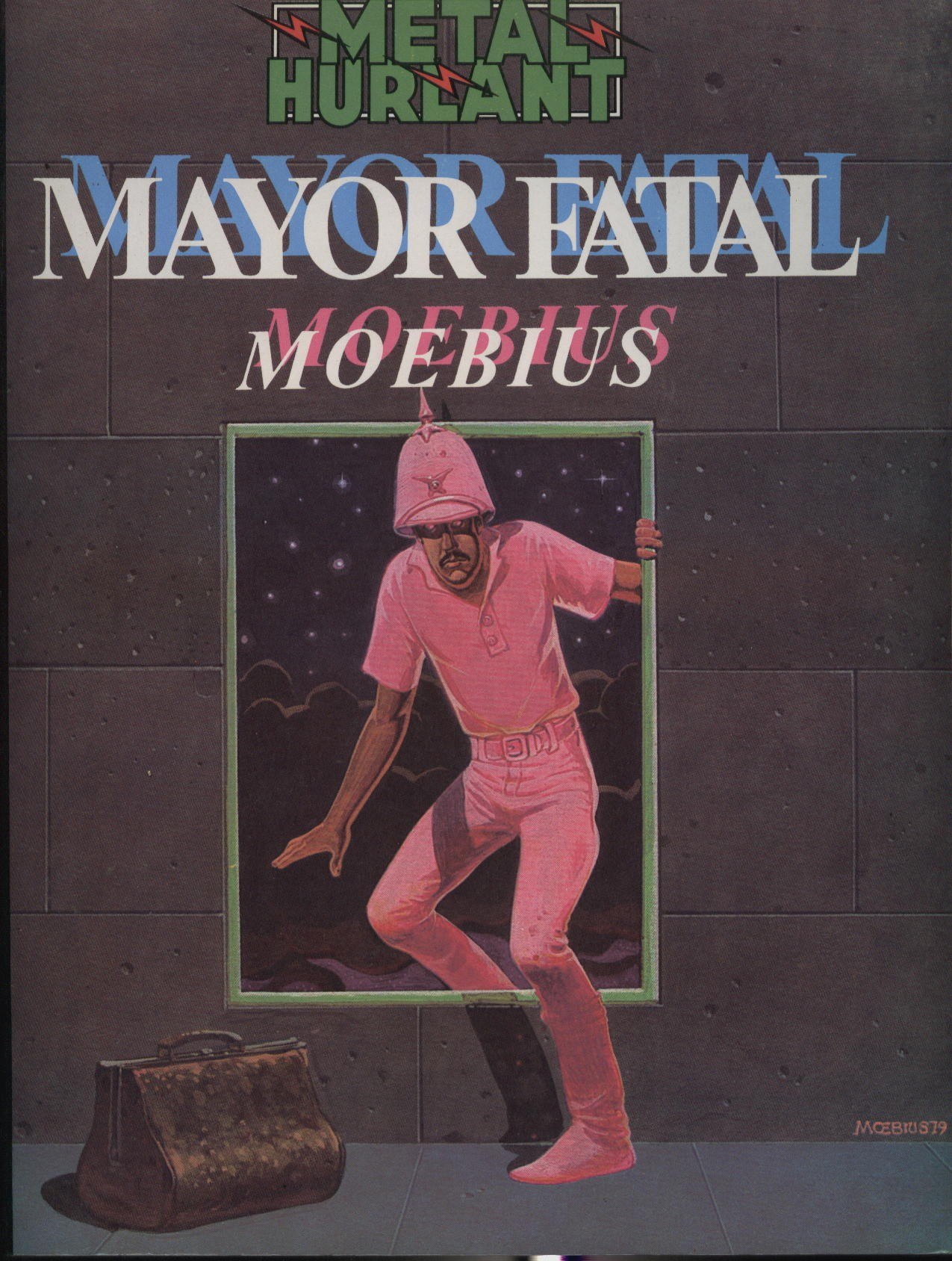 Portada ampliada de Mayor Fatal (de Moebius)(Ed.Eurocomic)(1983)