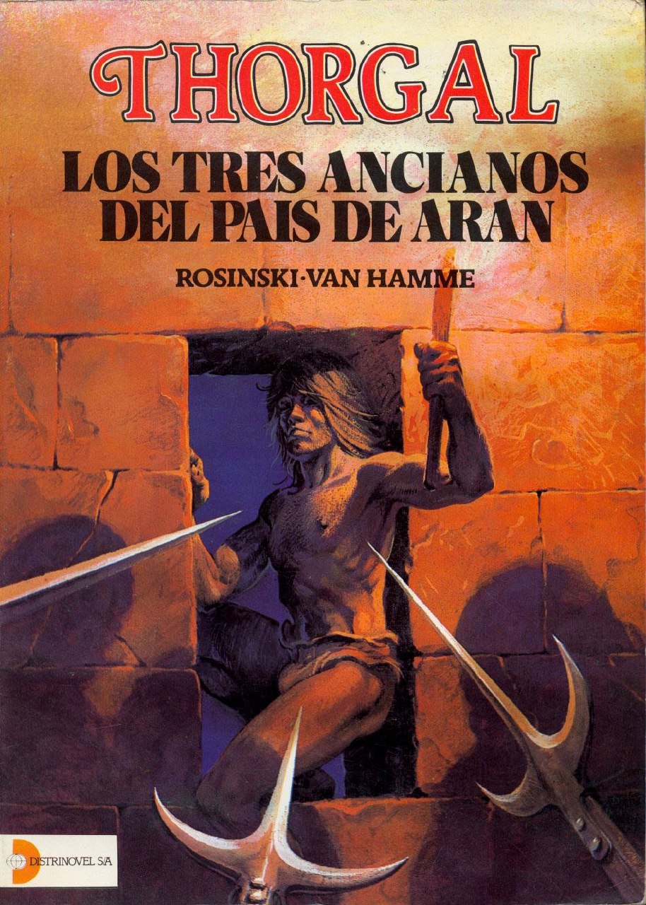 Portada ampliada de Thorgal (de G.Rosinski y J.Van Hamme)(Ed.Distrinovel)(1981)