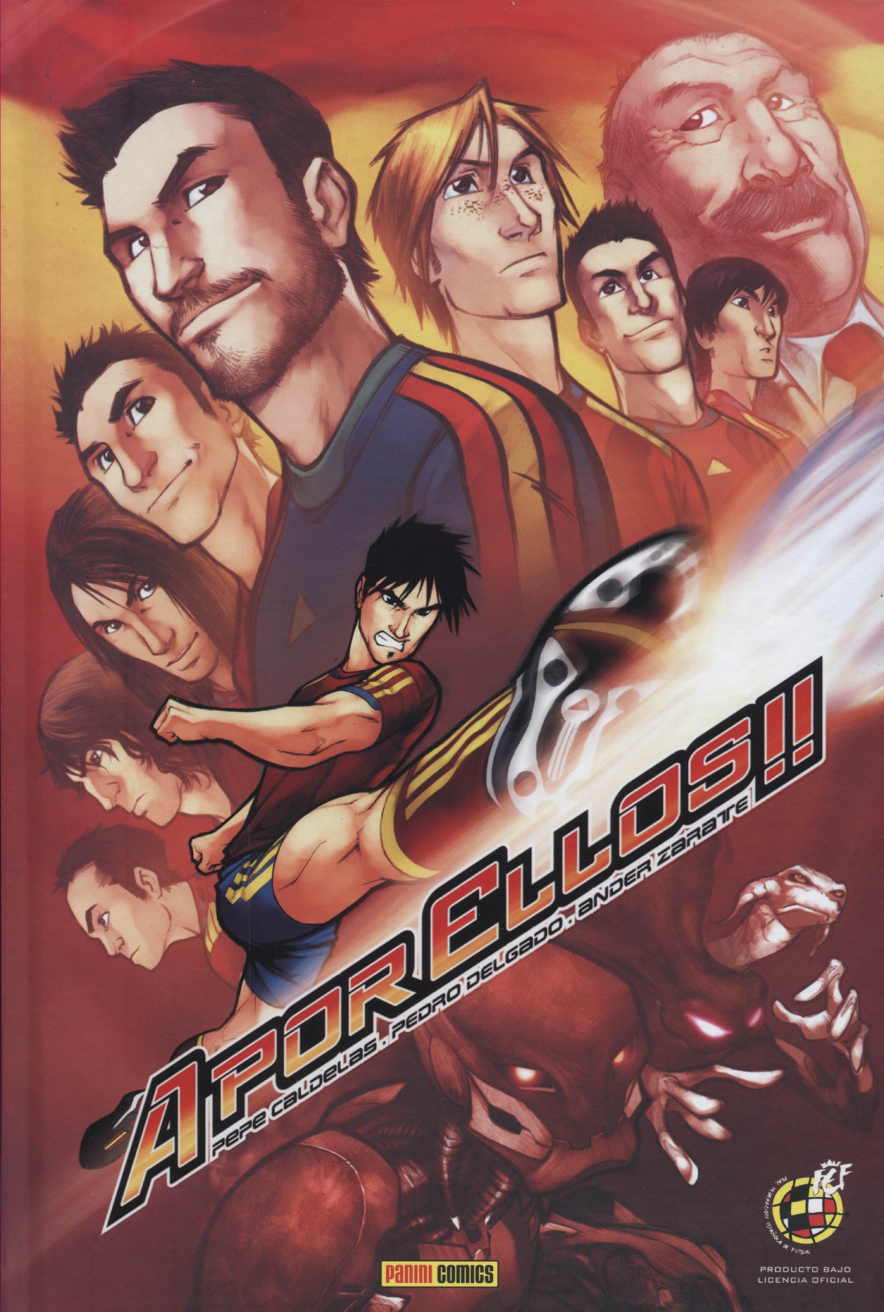 Portada ampliada de A por ellos!! (comic oficial de la seleccion espanola de futbol) por Jiman(CRG - FPJ)